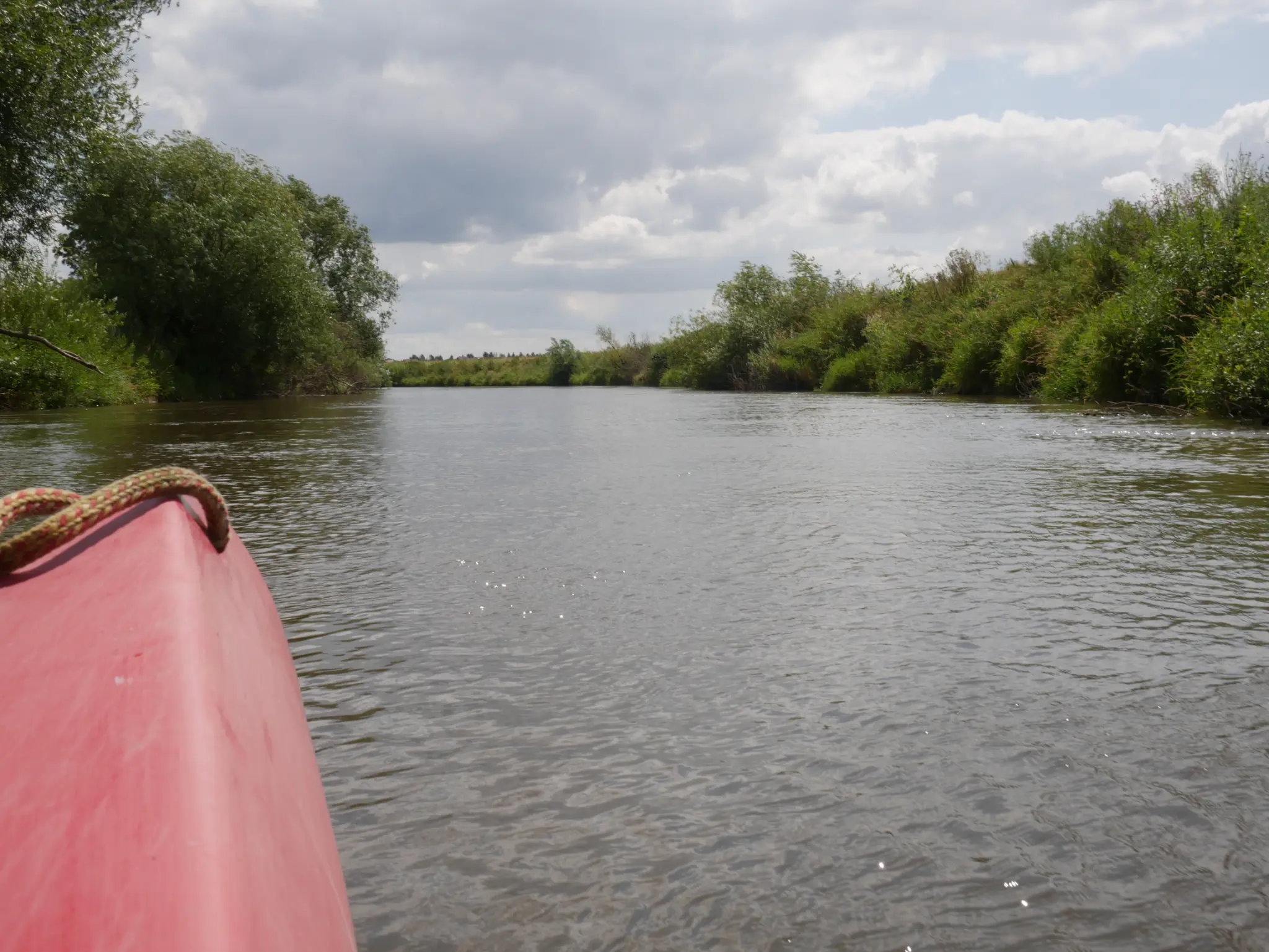 Kanu-Perspektive auf die Leine
